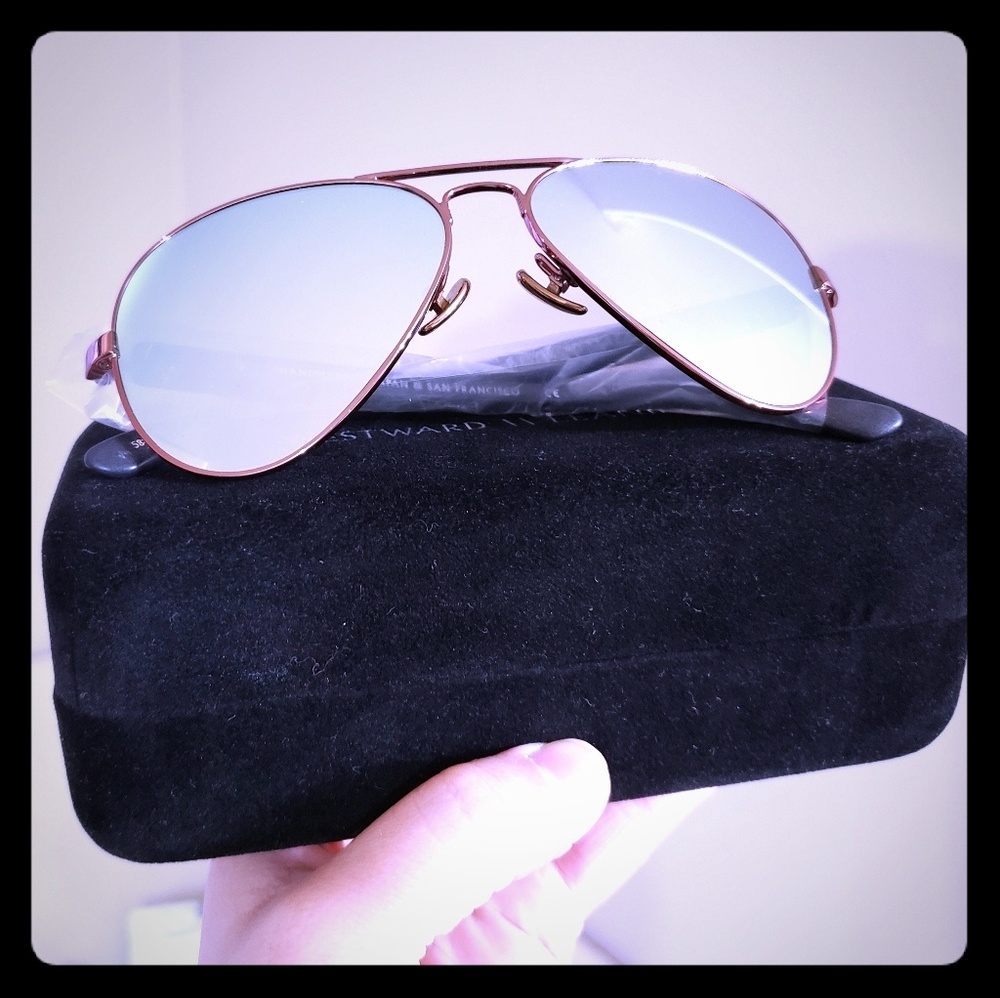 Westward Leaning Rose Gold Mirrored Sunglasses